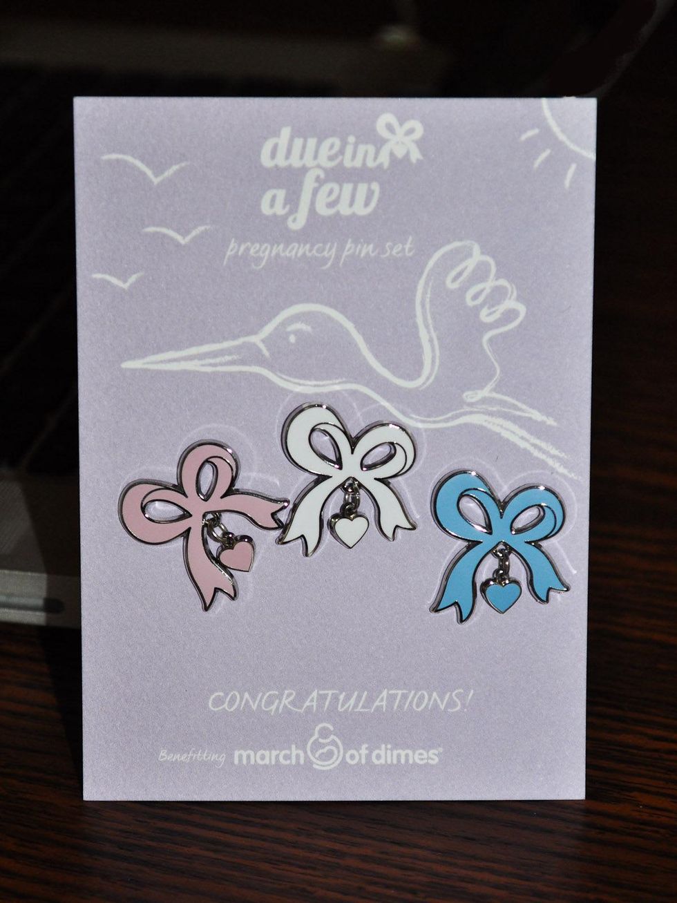 2 Due in a Few pregnancy pin set