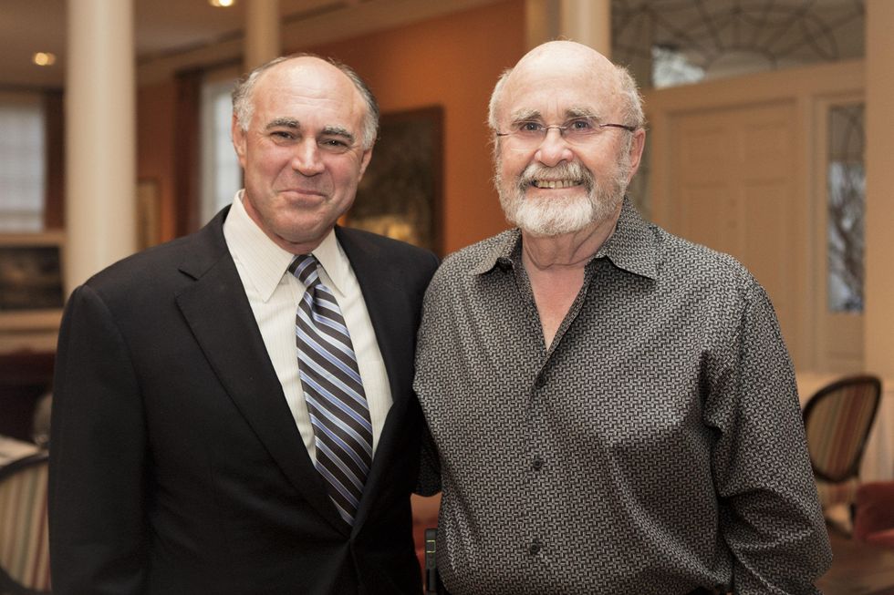 2 Geoffrey Koslov, left, and Joe Aker at the Houston Center for Photography Print Auction February 2015