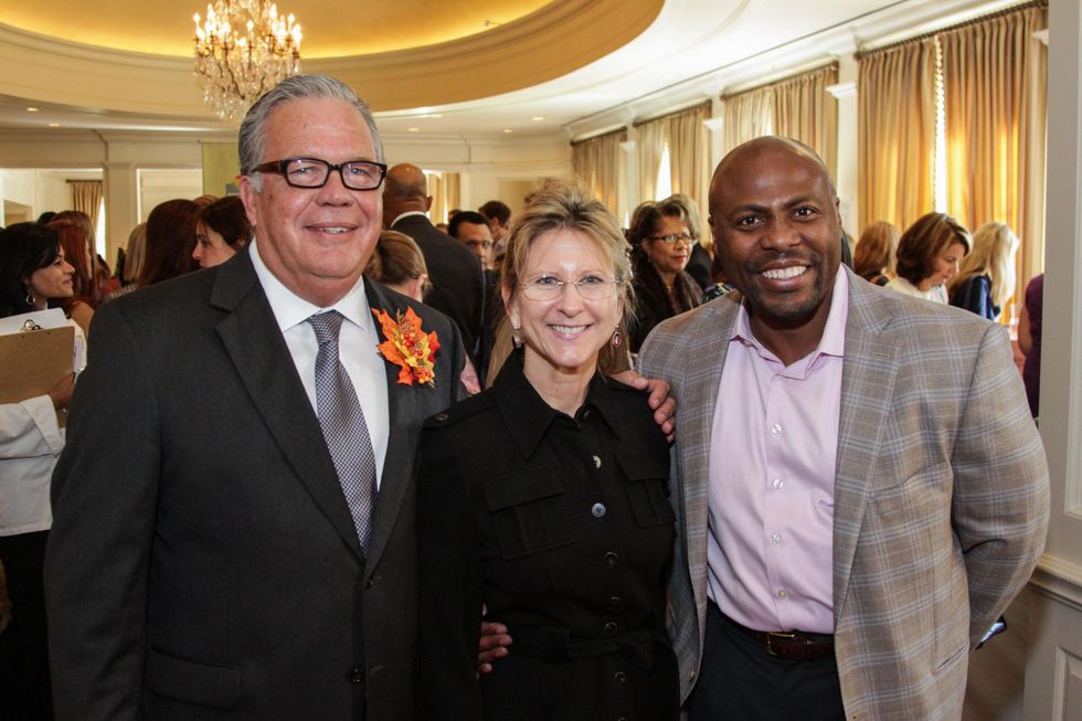 2 Glen Boudreaux, from left, Lisa Mellencamp and Jeff Wooten at the RFS Blue Plate Special Cafe November 2013