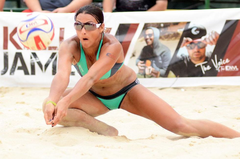 2 Jayme Lamm Jessica beach volleyball player October 2014