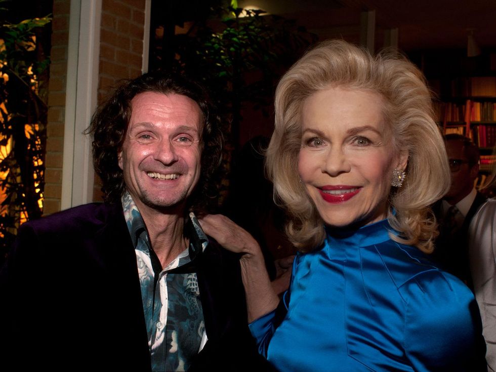 2 Jerry Stafford and Lynn Wyatt at the Lynn Wyatt reception at Menil House December 2013