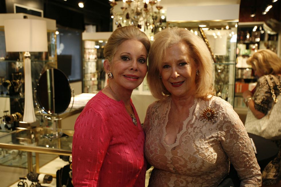 2 Joyce Frassanito, left, and Mary Ann McKeithan at Events' Shop With Heart Card launch party April 2014