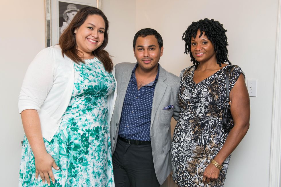 2 Laurel Flores, from left, Clint Sosa and Charyn McGinnis at the HGO Young Patrons Kick-off September 2014.