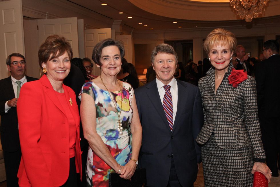 2 Mayors Literacy Breakfast Houston May 2013 Bobbie Nau, Gwen Emmett, Ed Emmett, Leisa Holand Nelson