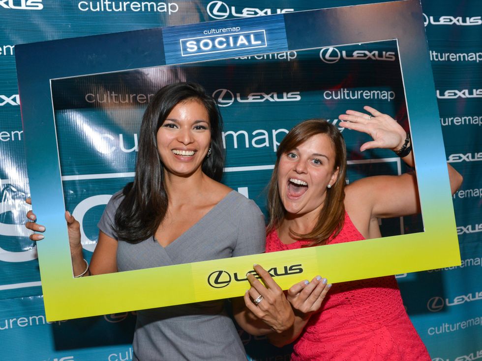 2 Nicole Passanante, left, and Tracey Honea at the CultureMap Social at Boheme September 2014