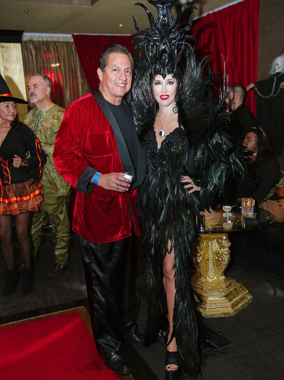 2 Rich Ortiz and Ella Markovsky at the CultureMap Halloween party at Mr. Peeples October 2013