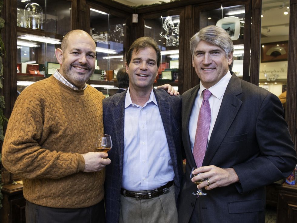 2 Shawn Hurwitz, from left, Larry Elliott and Mike Plank at the Valobra party December 2014
