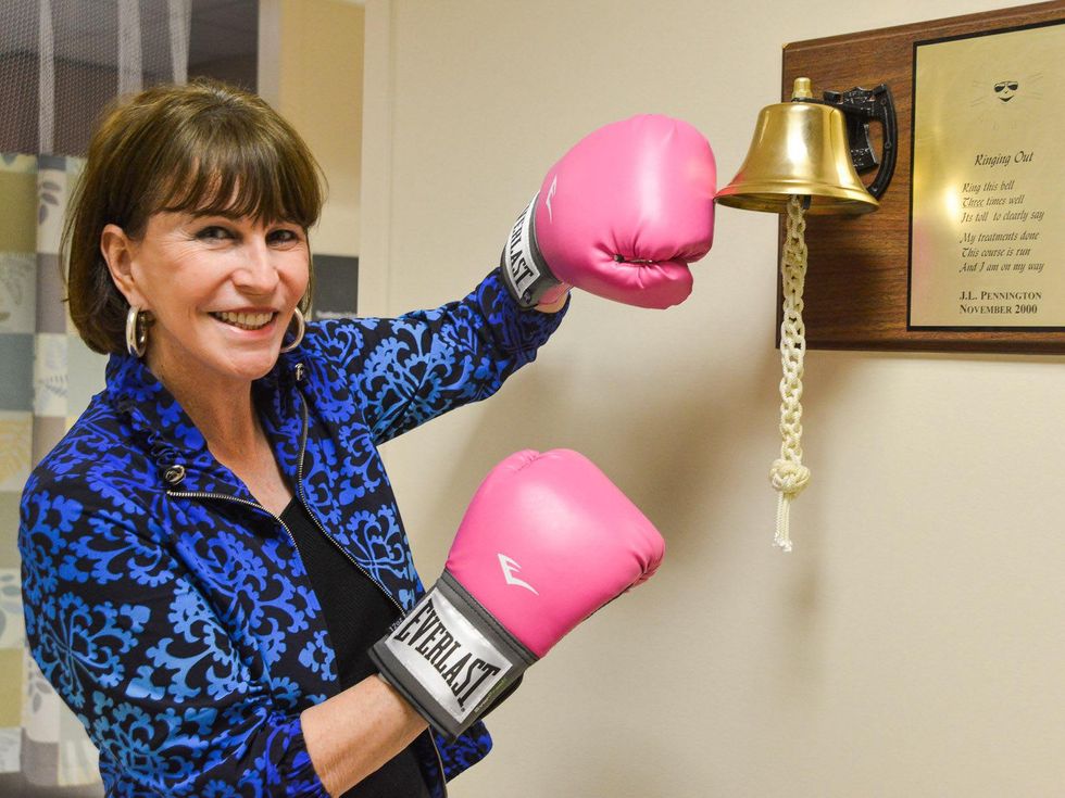 2 Shelby is a fighter ringing the bell after cancer treatment October 2013