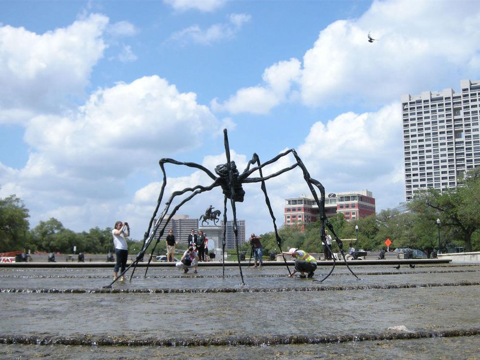 2 spider sculpture Hermann Park April 2014