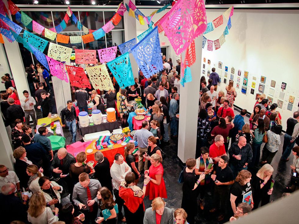 2 the crowd at the Lawndale Gala and Retablo Silent Auction October 2013