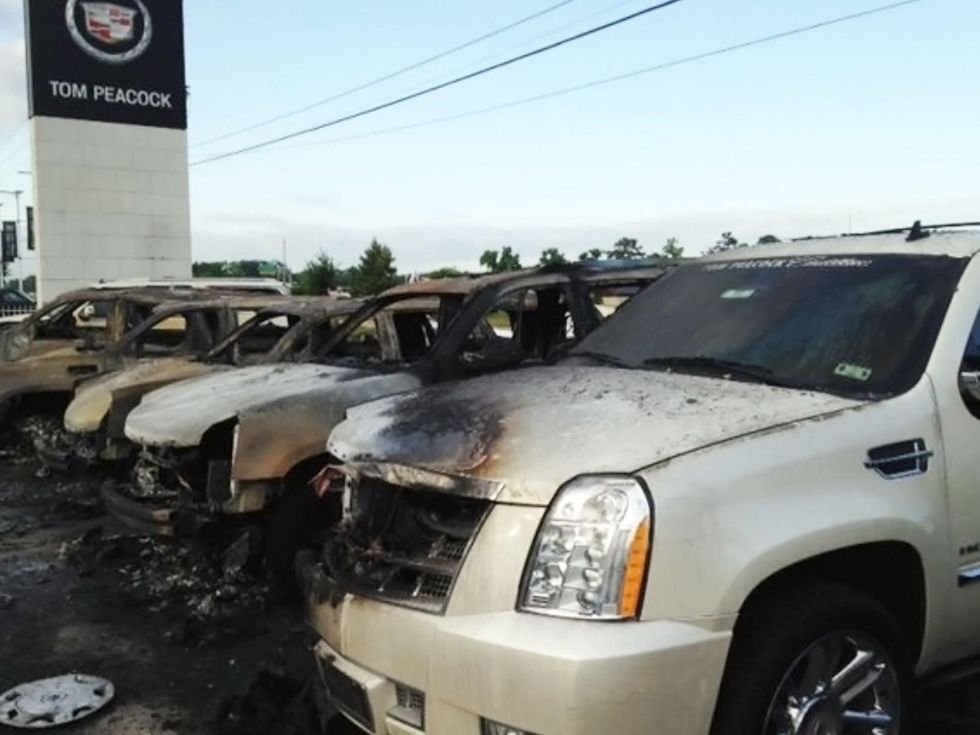 2 Tom Peacock Cadillac crash and fire May 2014