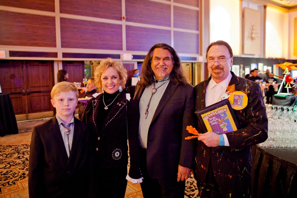 2 William Budge, from left, Susan Budge, Jesus Moroles and Dan Allison at the Orange Show Gala November 2014