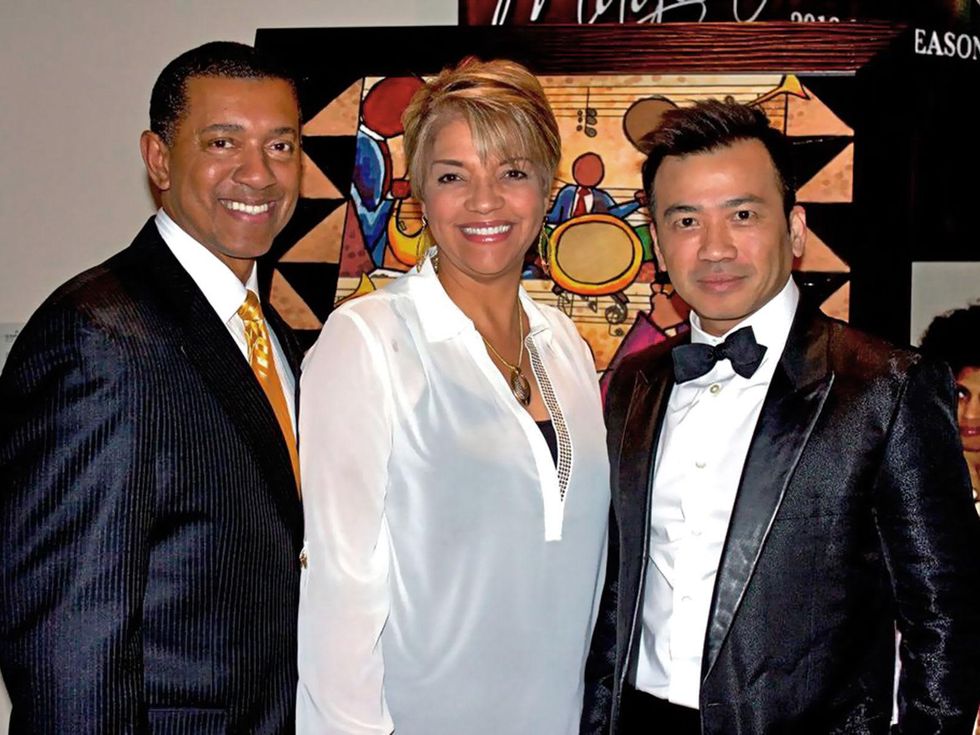 2 Willie and Jennifer Miles, from left, with Viet Hoang at the HMAAC Gala November 2013