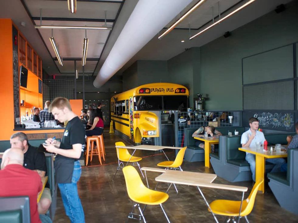 20 first look at Bernie's Burger Bus restaurant June 2014 interior