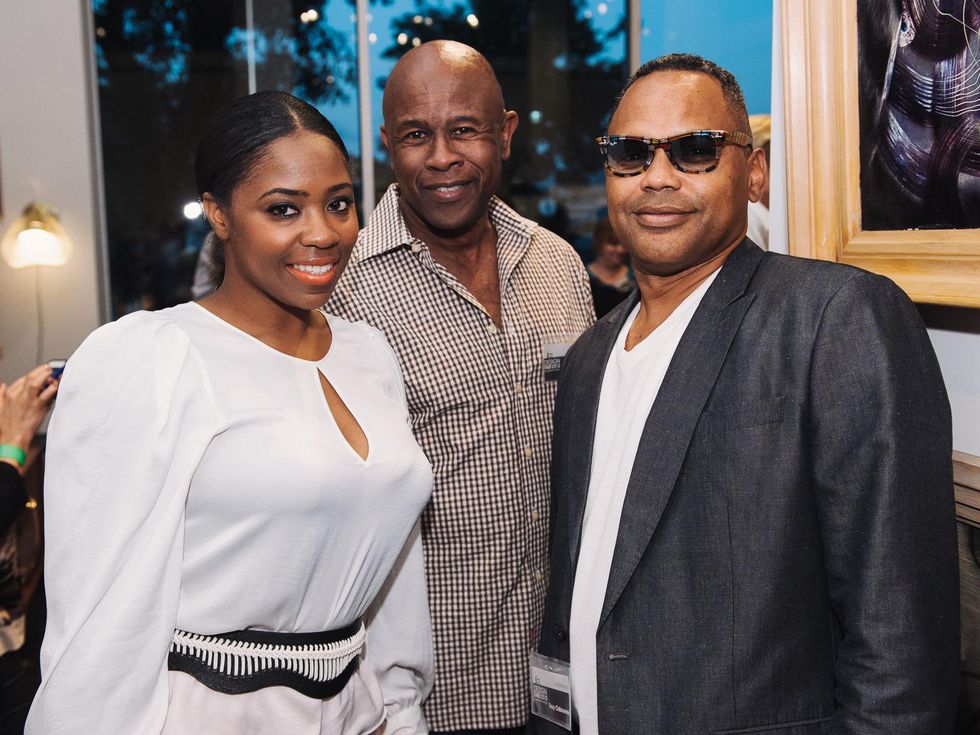 20 Houston Design Fair kick-off party April 2013 Marletta Henry, Leonard McDonald, Troy Osborne