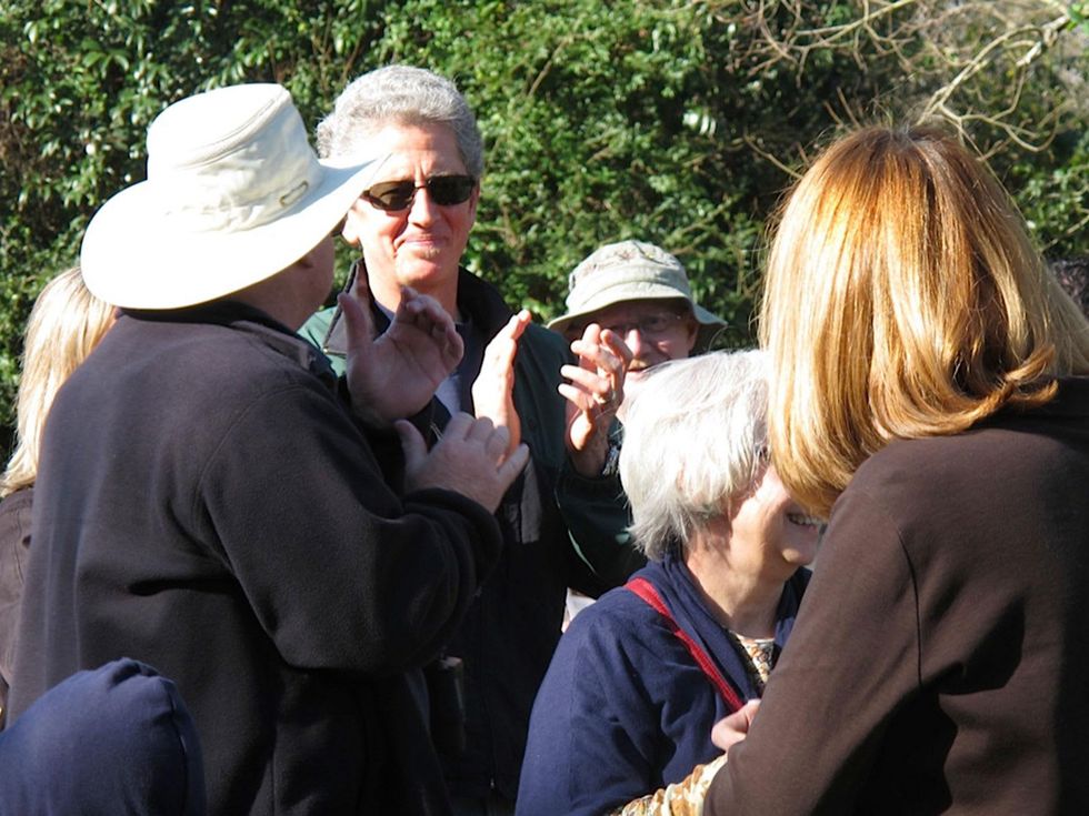 20 Katie Oxford Clear Creek Nature Center hawk release January 2014 Applause and appreciation