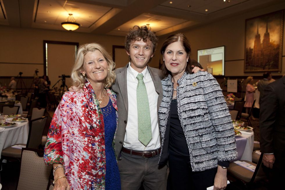 201 Bonnie Weekley, from left, Stuart Nelson and Mary Katharine Roff at the Hope and Healing Center luncheon May 2014