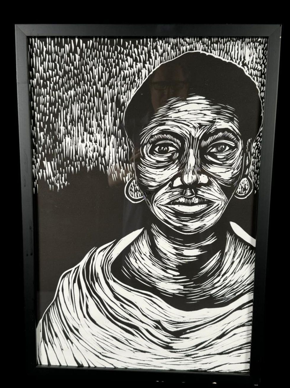 2022 Delita Martin linocut for sale in the Lester Marks art auction