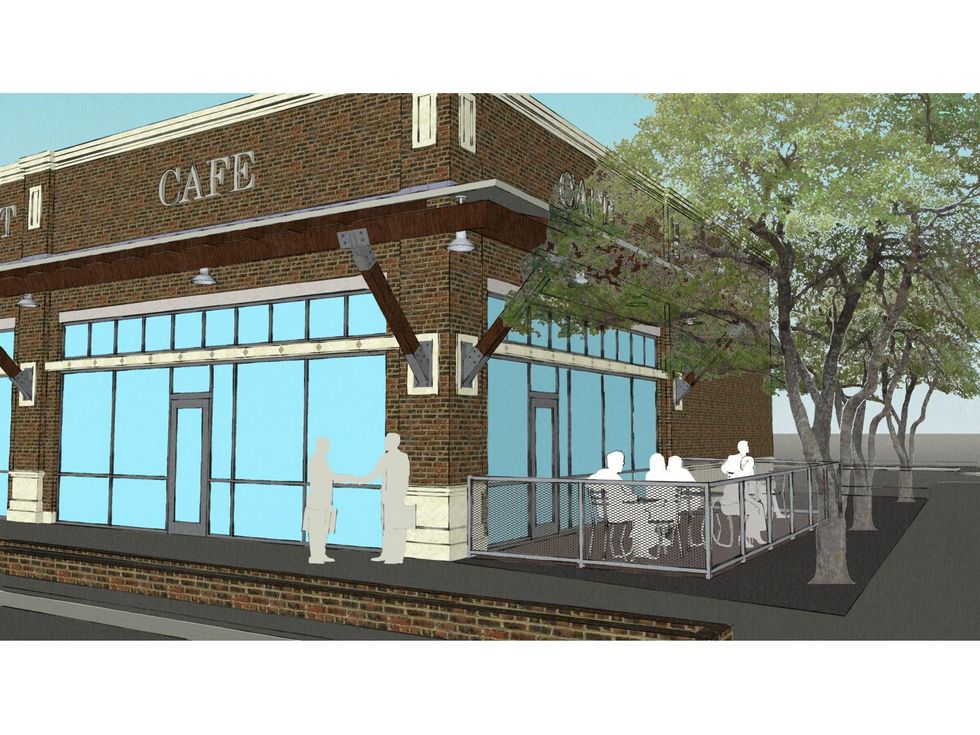 20th and Rutland street renderings for retail center replacing Heights Baptist Temple Church buildings October 2013