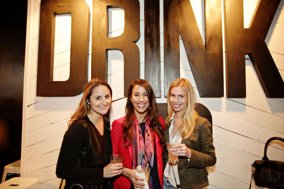 21 Alex Parker, from left, Monet Motiee and Rebecca Powers at Gray\u2019s Public House Mardi Gras grand opening benefiting Urban Green February 2015