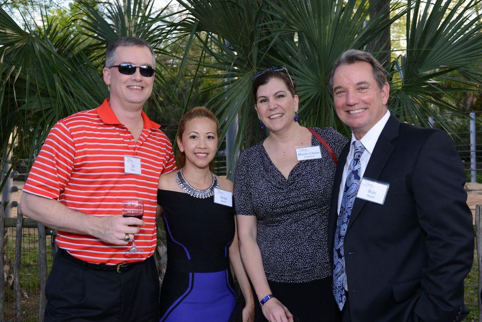 21 Ed Price, from left, Demi Rand, Marie-Claire Abelanet and Ron Rand at the Houston Zoo Asante Society dinner April 2014