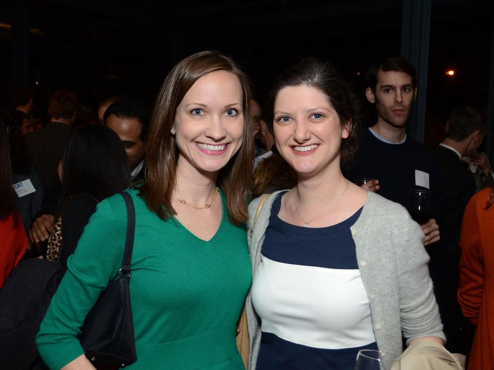 21 Eliza Wright, left, and Lee Mimms at the Holocaust Museum Houston's Next Generation Young Professionals kickoff party November 2013