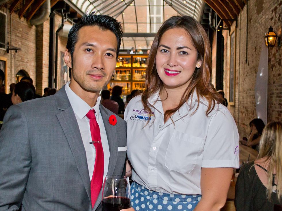 21 John Newinn and Michele Bumgarner at the Young Professionals Grand Prix kick-off party June 2014