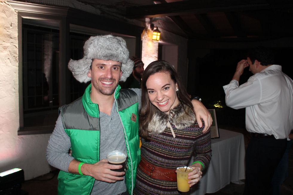 21 Joseph Guajardo and Courtney Carlson Siegmund at the Herman Park Conservancy Ski the Green party November 2013