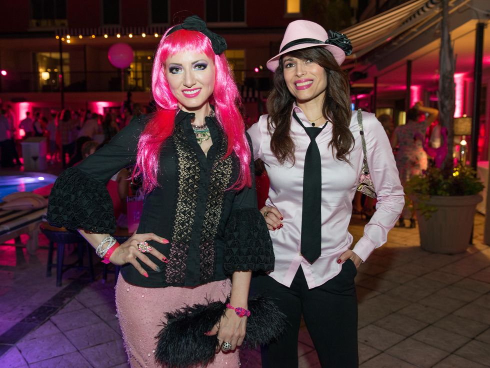 21 Yasmine Haddad, left, and Karina Barbieri at the Pink Party at Hotel ZaZa July 2014