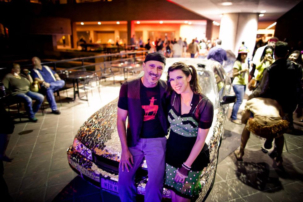 217 Allan Rodewald Christine Mill and at the Art Car Ball April 2015