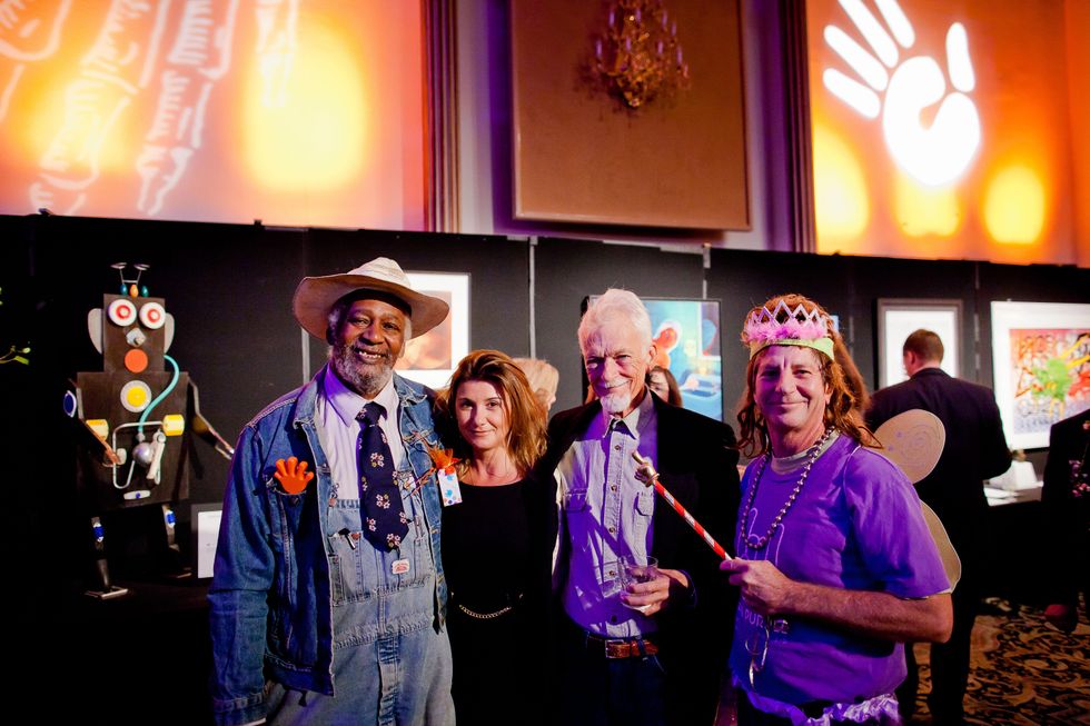 22 Jesse Lott, from left, Erika P. Johnson, Jim Hatchett and Paul Kittelson at the Orange Show Gala November 2014