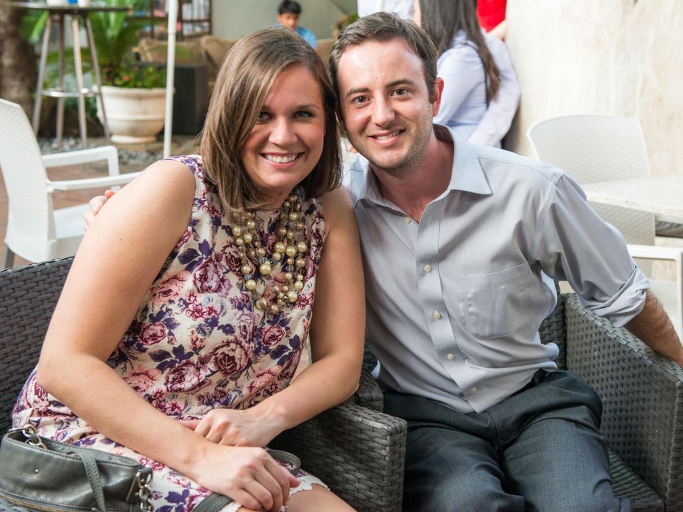 22 Kelli Bednarz and Greg Guarino at the CultureMap Summer Social July 2014