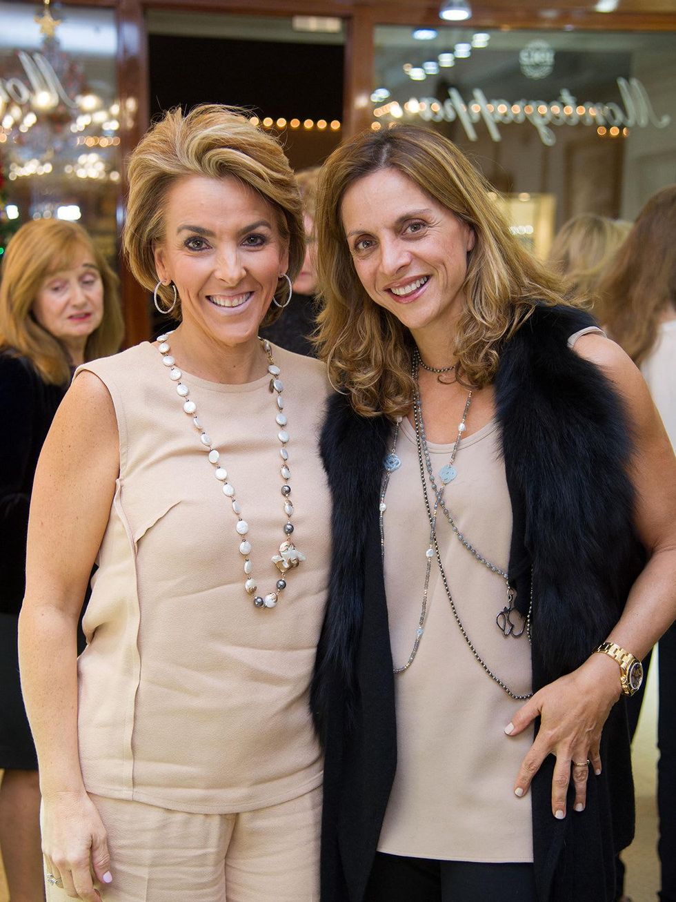 22 Mary Tere Perusquia, left, and Nini Bekhradi at the Mrs. B Jewelry Launch at Valobra November 2013