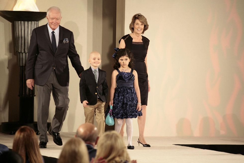 22 Thurmon Andress, from left, Peter Evans, Gabriella Garza and Lilly Andress at the Texas Children's Hospital Celebration of Champions luncheon October 2014