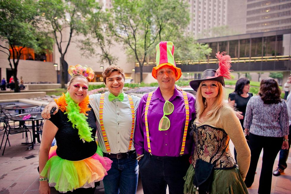 224 Carol Vassell, from left, Joshua Vassell, Dominic Vassell and Elaine Barker at the Art Car Ball April 2015