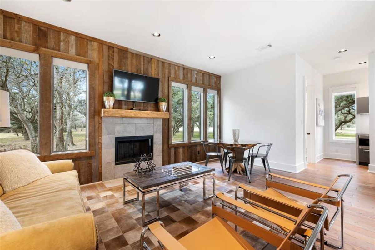 The sleek guest house. CultureMap Houston