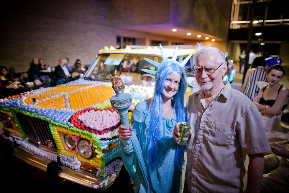 226 Catherine Murphy and Warren Couper at the Art Car Ball April 2015
