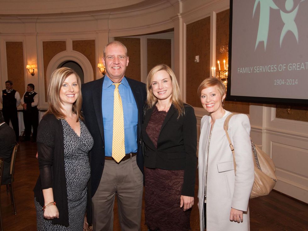 228 Brandy Ballard, from left, David and Lisa Pitts and Cristina Cannon at Family Services 110th anniversary