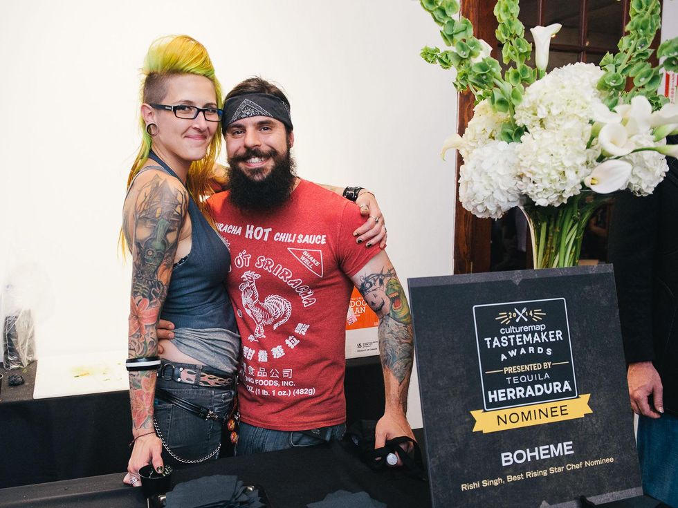 23 Heather Heil and Jordan Economy at CultureMap's 2014 Tastemakers Awards May 2014