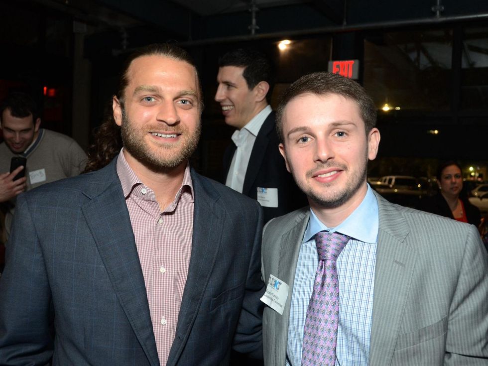 23 Mark Zimmerman, left, and Eugene Tunitzky at the Holocaust Museum Houston's Next Generation Young Professionals kickoff party November 2013