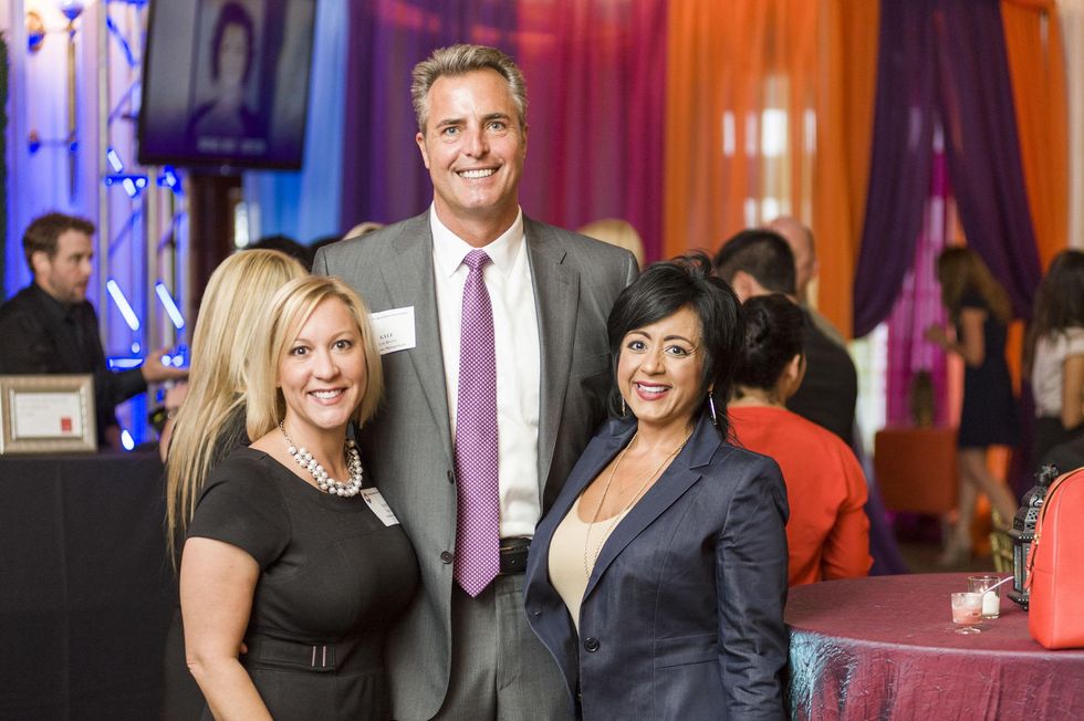 23 Nancy Lee, from left, Kyle Brown and Lisa Bernal Haney at the HAA inaugural 40 under 40 party September 2014