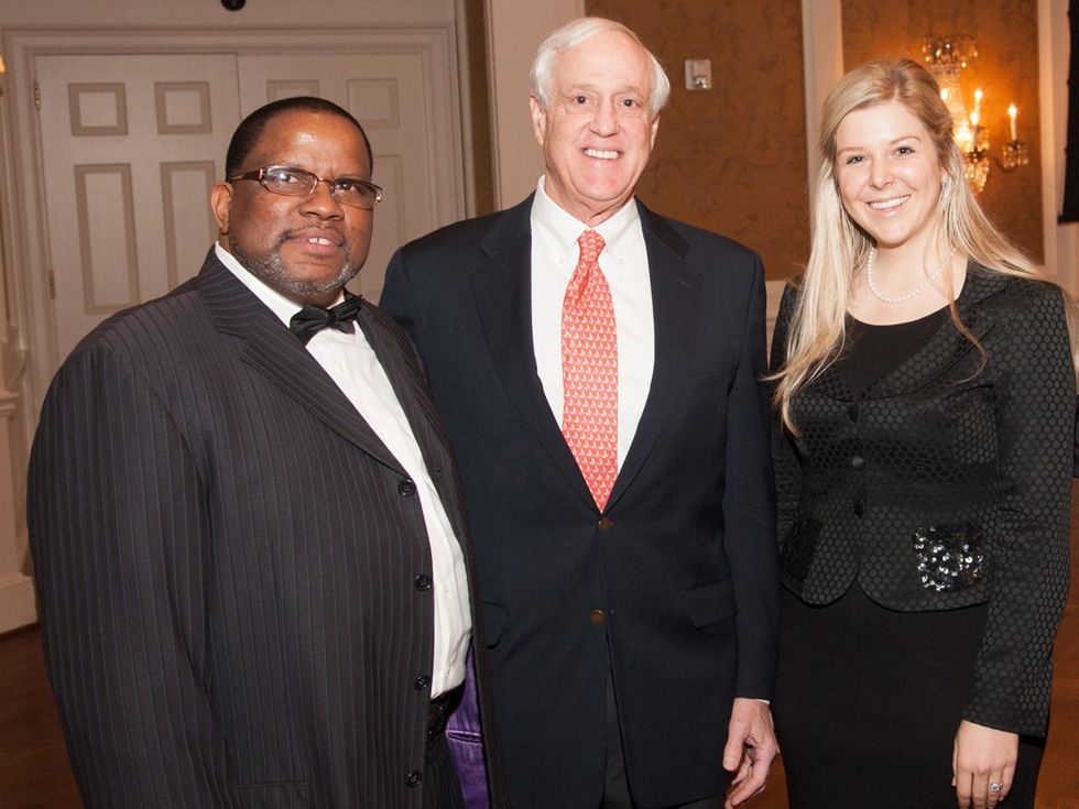 230 Anthony McClendon, from left, Tom Hutcheson and Thayer Catchings at Family Services 110th anniversary