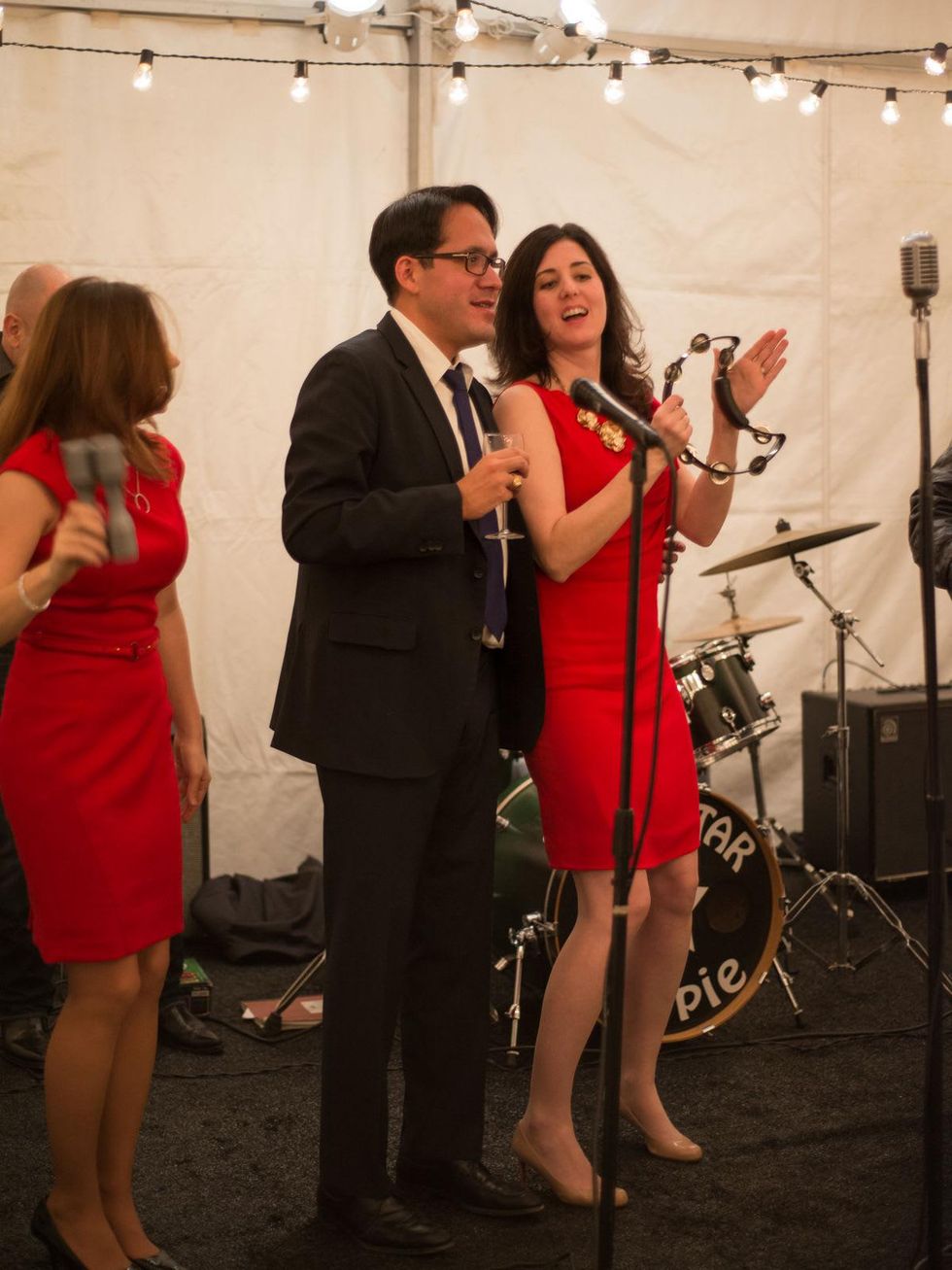 2373 95 Frank Guerra and Jamie Joiner at the Joiner holiday party December 2013