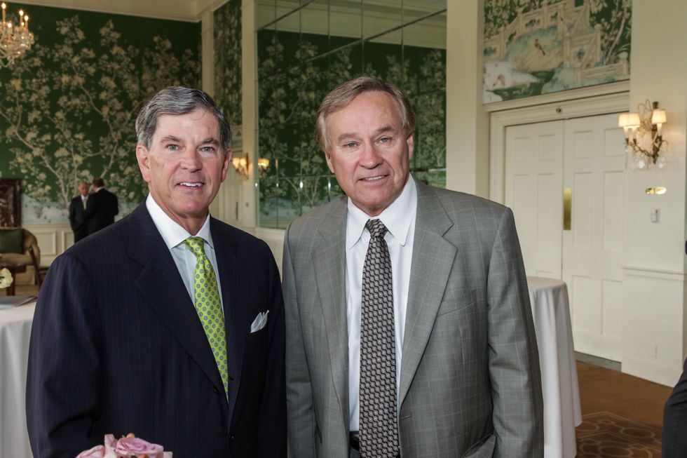24 John Eads, left, and Brad Fish at the Men of Distinction luncheon May 2014