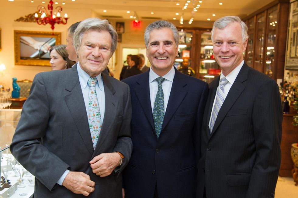 24 Roberto Pensotti, from left, Giorgio Borlenghi and Tom Standish at the Mrs. B Jewelry Launch at Valobra November 2013