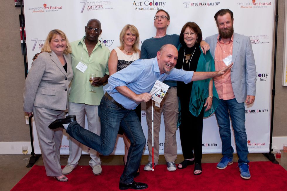 24 Susan Fowler, from left, Eric Lee, Syd Moen, Charlie Hardwick, Jeannie Maddox, Tra Slaughter and Nicola Parente Seven selected artists benefitting Bayou City Art Festival July 2014