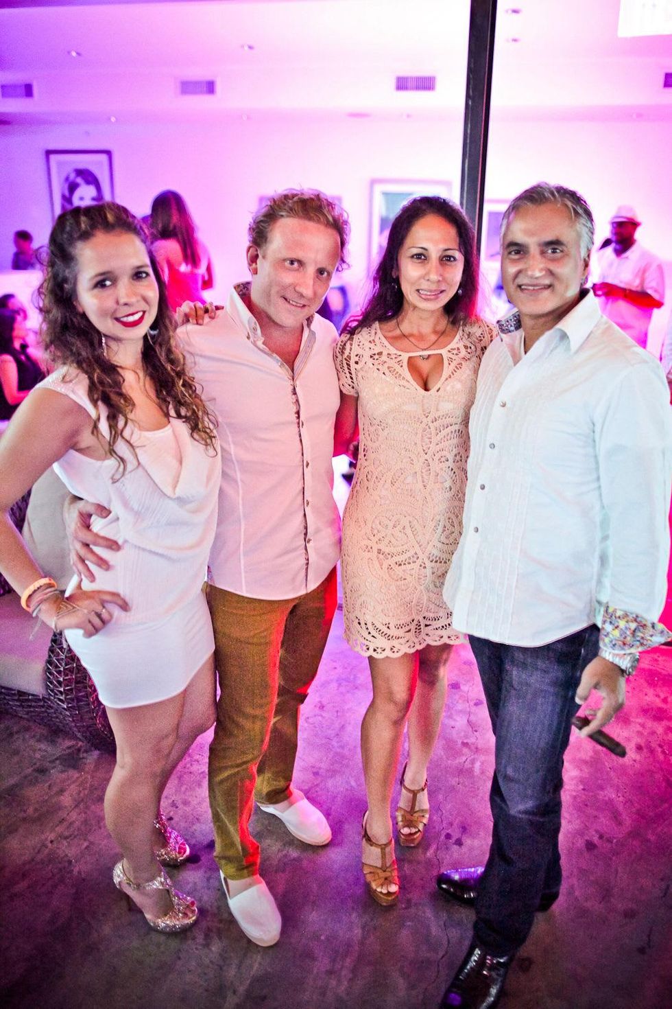 25 Kellyn and Alejandro Vila, from left, and Fatima and Wasim Khan at A Night in Havana July 2014