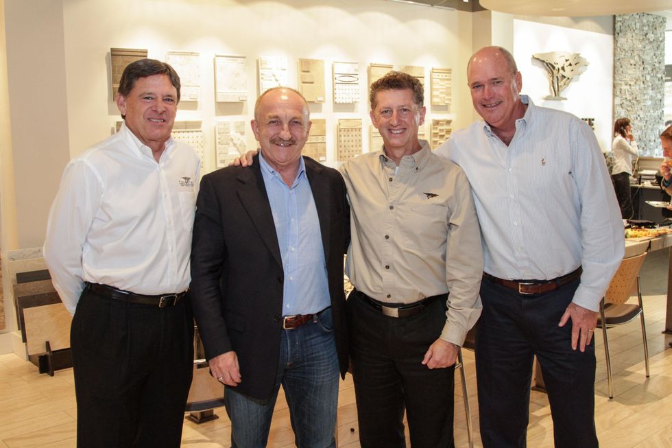 2557 Roger Hawkins, from left, Tony Pogee, Stuart Rae and Don Bowman at the Risotto Festival November 2013