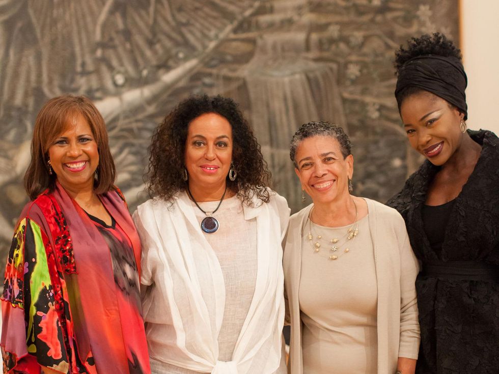 259 Melanie Lawson, from left, Toni Whitaker, Alvia Wardlaw and Elizabeth Anyaa at For the Sake of Art June 2014