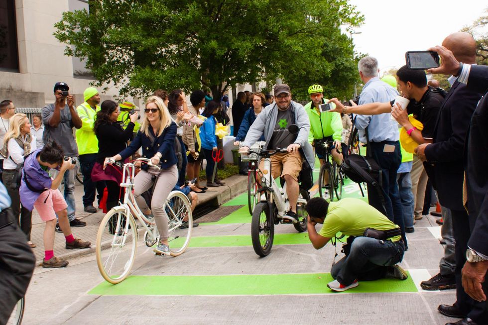 Biking through downtown Houston just got easier thanks to new protected